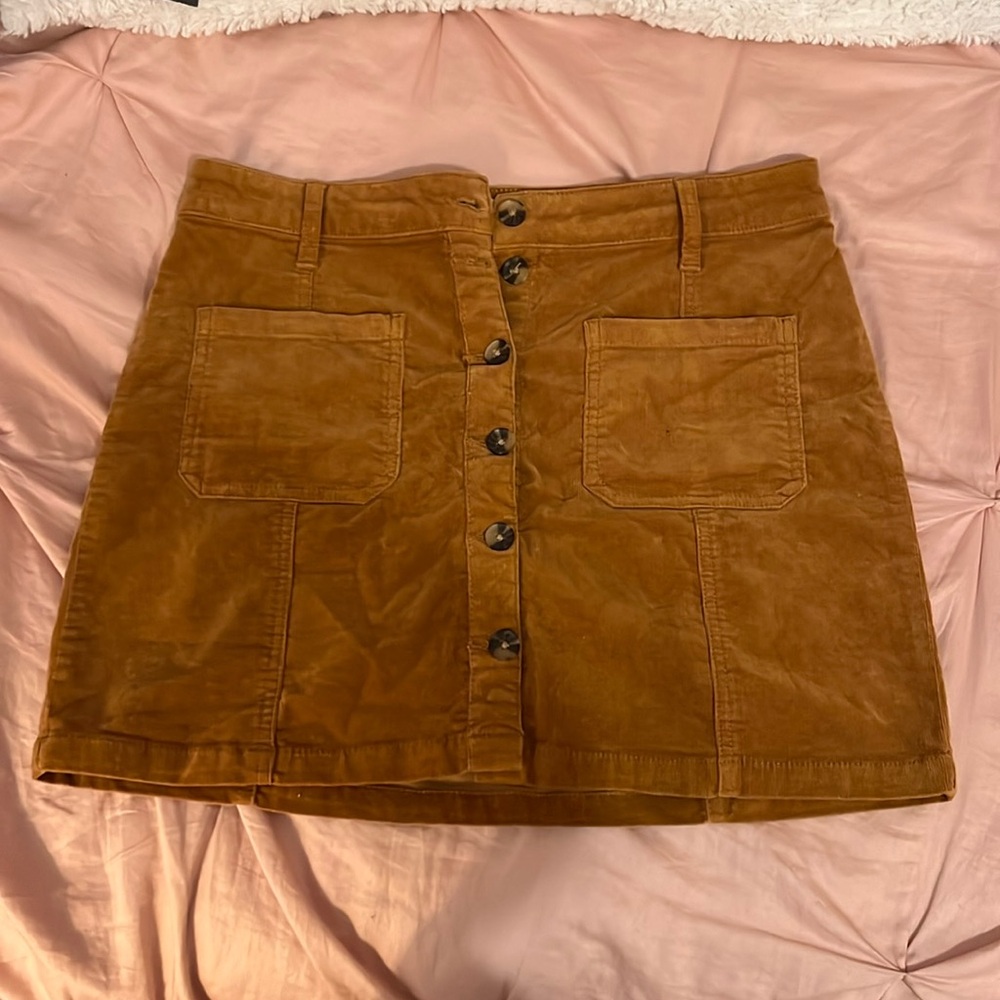 corduroy orange skirt